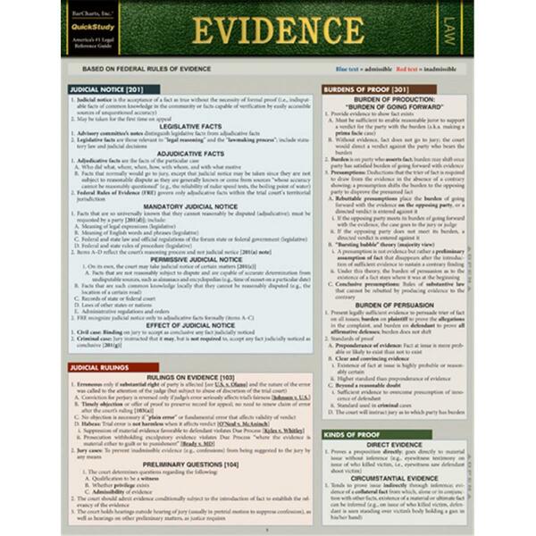 Barcharts Publishing Evidence - Guide in English 9781423233100